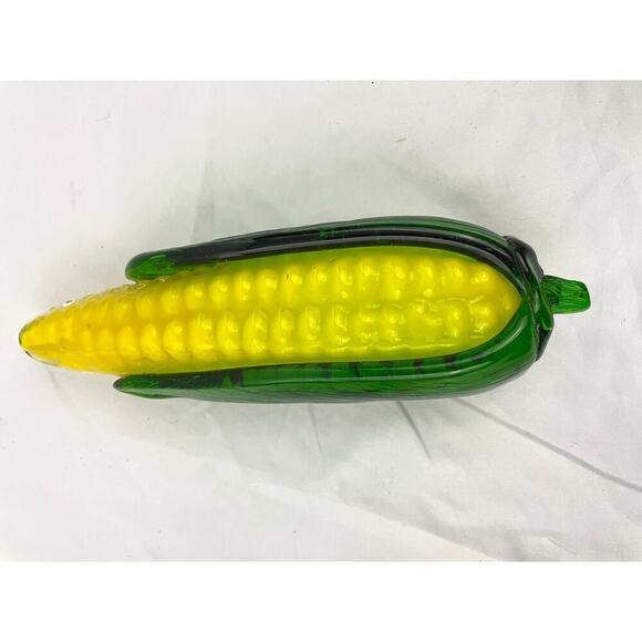 VTG Murano Style Hand Blown Glass Fruits & Vegetables Apple Squash Banana Corn - Picture 3 of 14